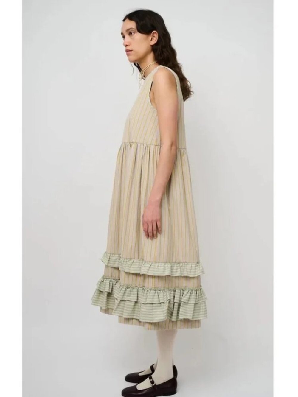 NWT Cawley Genevieve Dress Cotton Sun Gray M
